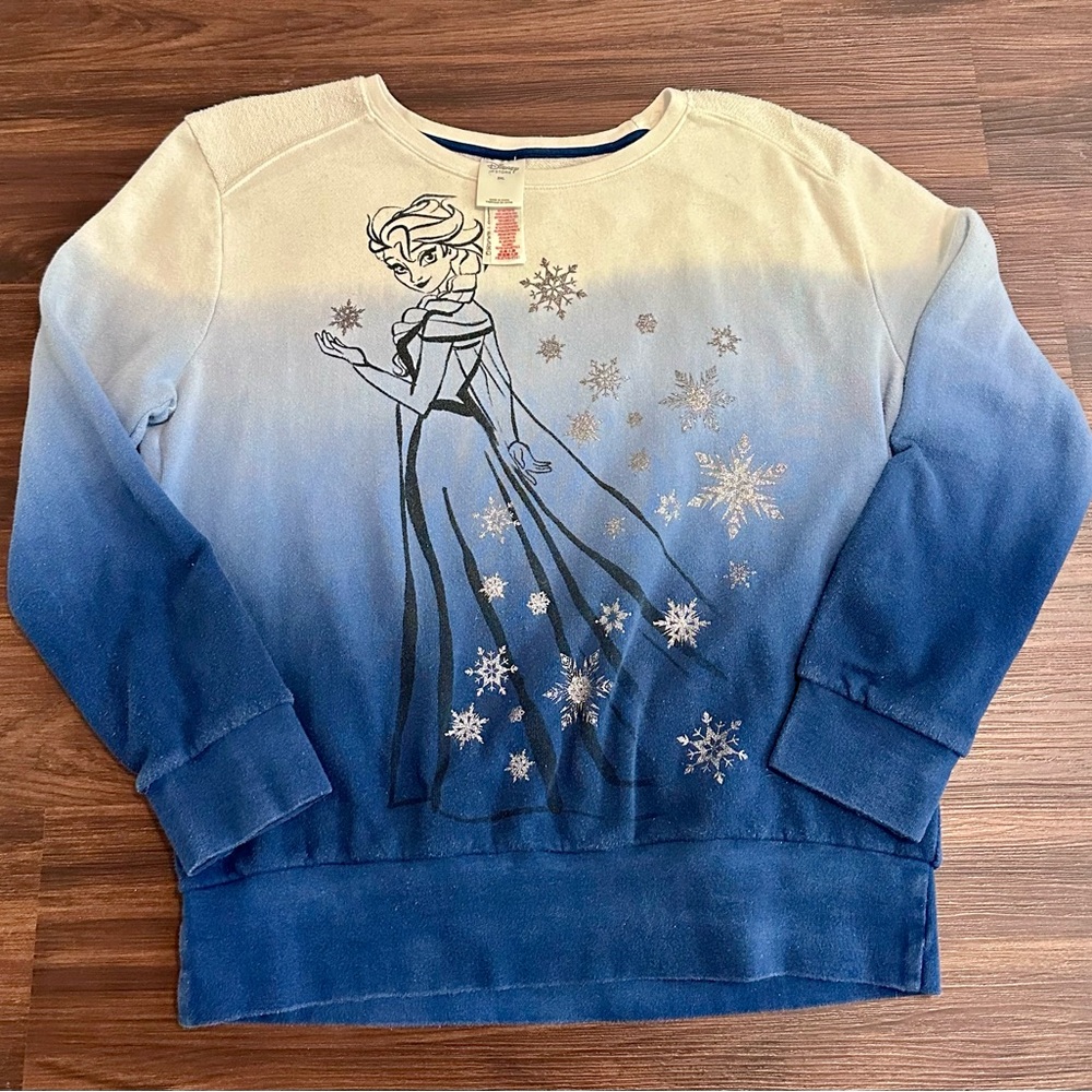Disney Blue and White Elsa Sweatshirt